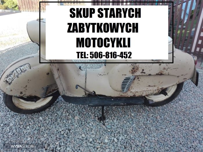 SKUP STARYCH ZABYTKOWYCH MOTOCYKLI MOTOROWERÓW PRL 